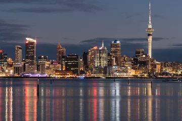 Foto op Plexiglas Auckland CBD & 39 s nachts © Patrik Stedrak
