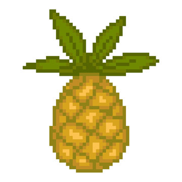 Illustration pixel pineapple