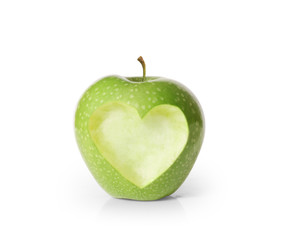 apple with heart shape