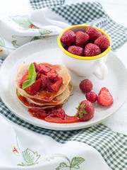 pancake with strawberry