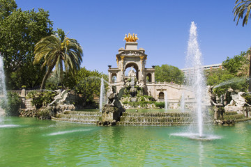 Fountain in Parc De la Ciutadella in Barcelona, Spain