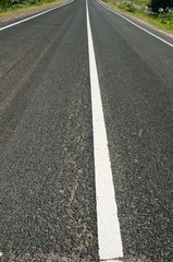 Asphalt road with marking