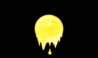 Sole squagliato su fondo nero