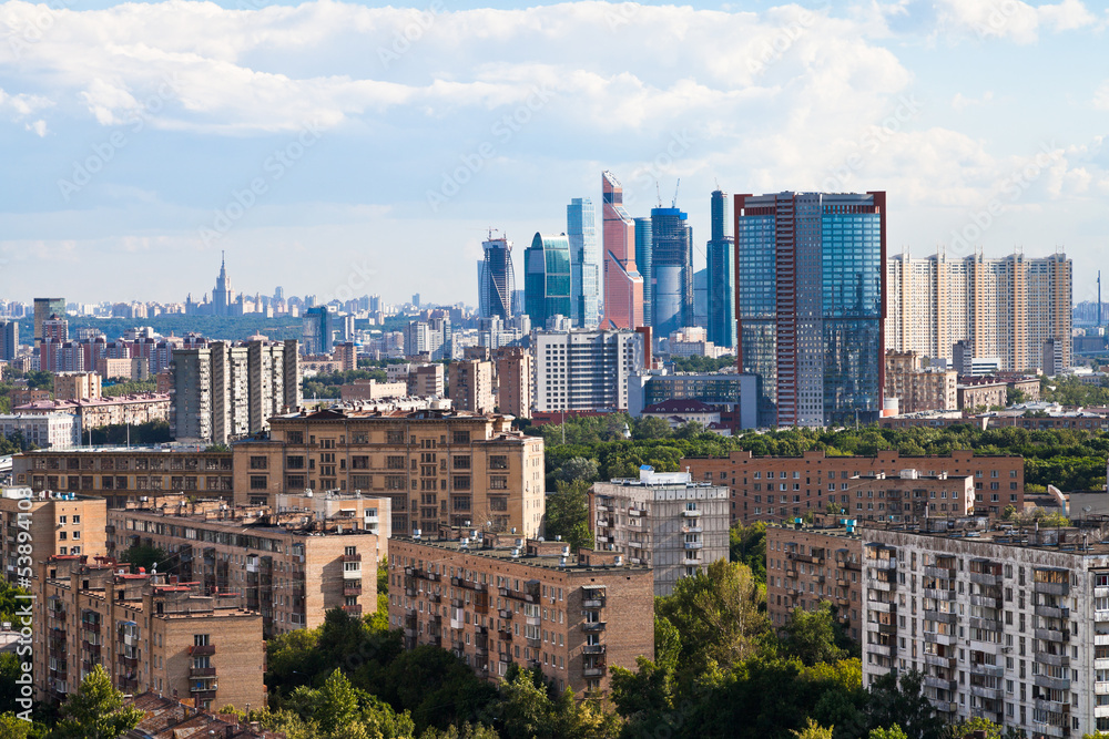 Sticker Moscow city skyline