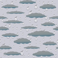 Seamless background with rain