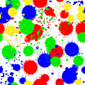 Seamless colored background with multi-colored blots