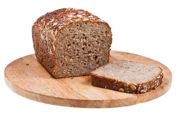 grain bread loaf and sliced piece