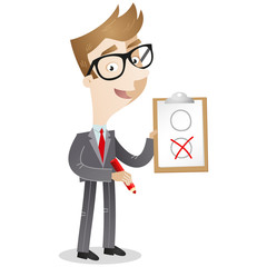 Businessman, clipboard, vote, choice, poll
