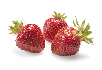 Strawberries one white