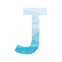 Blue alphabet J