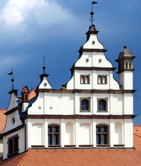 Fototapeta na wymiar Decorative medieval rooftop