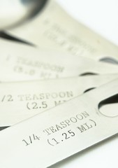 Obraz premium Detail of four measuring spoons