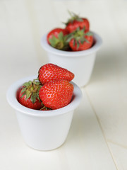 ripe strawberries in bowl