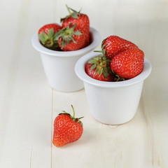ripe strawberries in bowl