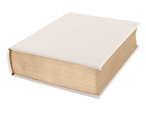 white leather book