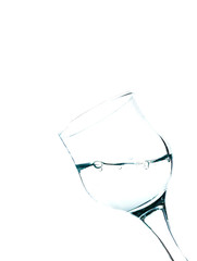 Water splashing in a glass , vertical