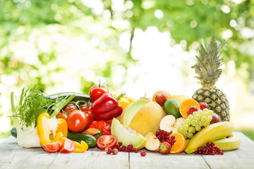 Gemischtes Obst und Gemüse