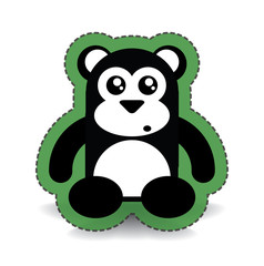 Black Cute Bear Sticker