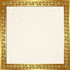 ecru background with golden frame