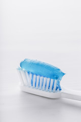toothpaste and toothbrush
