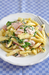 Pasta mit Mangold und Schinkenspeck