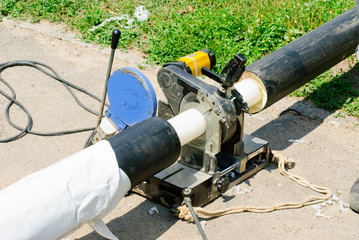 Plastic heating pipes before installation
