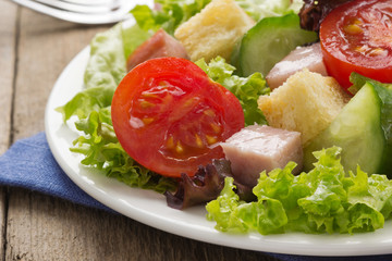 salad and fresh vegetables