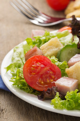 salad and fresh vegetables