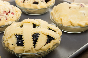 Baking homemade fresh fruit pies