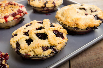 Baking homemade fresh fruit pies