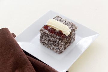 Cream Lamington