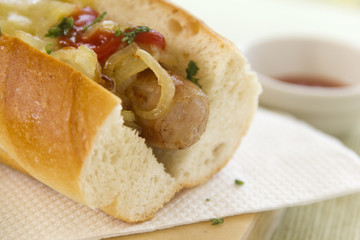 Melted Cheese Hot Dog