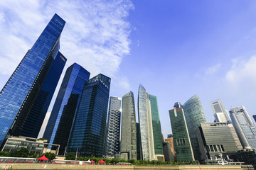 Fototapeta na wymiar Modern building business architecture of Singapore