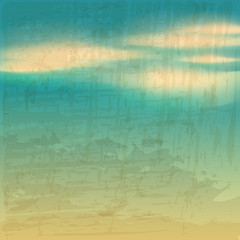 vintage beautiful blue sky with clouds