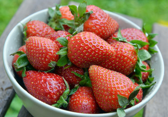 strawberries in a bowl