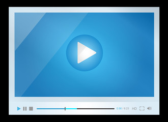 Video player for web, minimalistic design