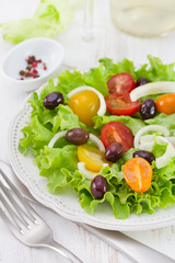 salad on white plate