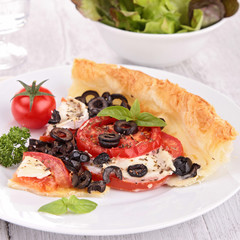 olive and tomato tart