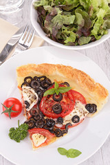 olive and tomato tart