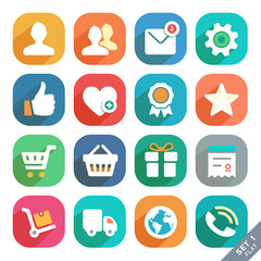 Universal Flat icons for Web and Mobile App. Profile, Favorites,