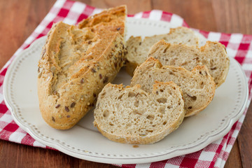 Fototapeta premium bread on plate