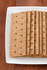toasts on plate