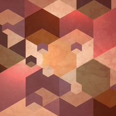 Retro abstract cubes background