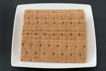 toasts on plate