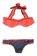 Polka dots frilly vintage bikini