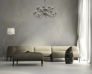 Provence style interior design living room