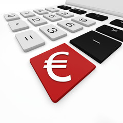 euro, taschenrechner, kosten,