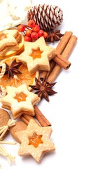 Christmas cookies and spices