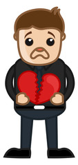 Heartbreak Sad Man - Cartoon Character