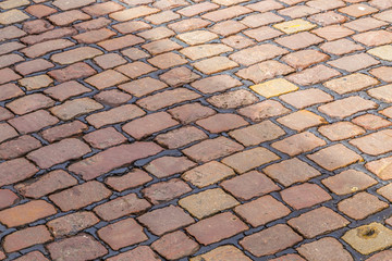 background of cobblestone pavement